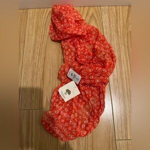 NWT Tucker + Tate Orange and White Floral Infinity Scarf